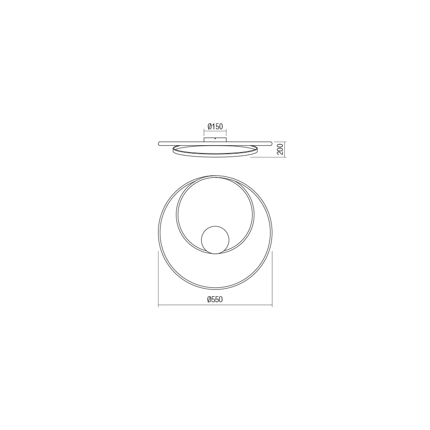Redo 01-1792 - Plafoniera LED dimmerabile TORSION LED/30W/230V bronzo