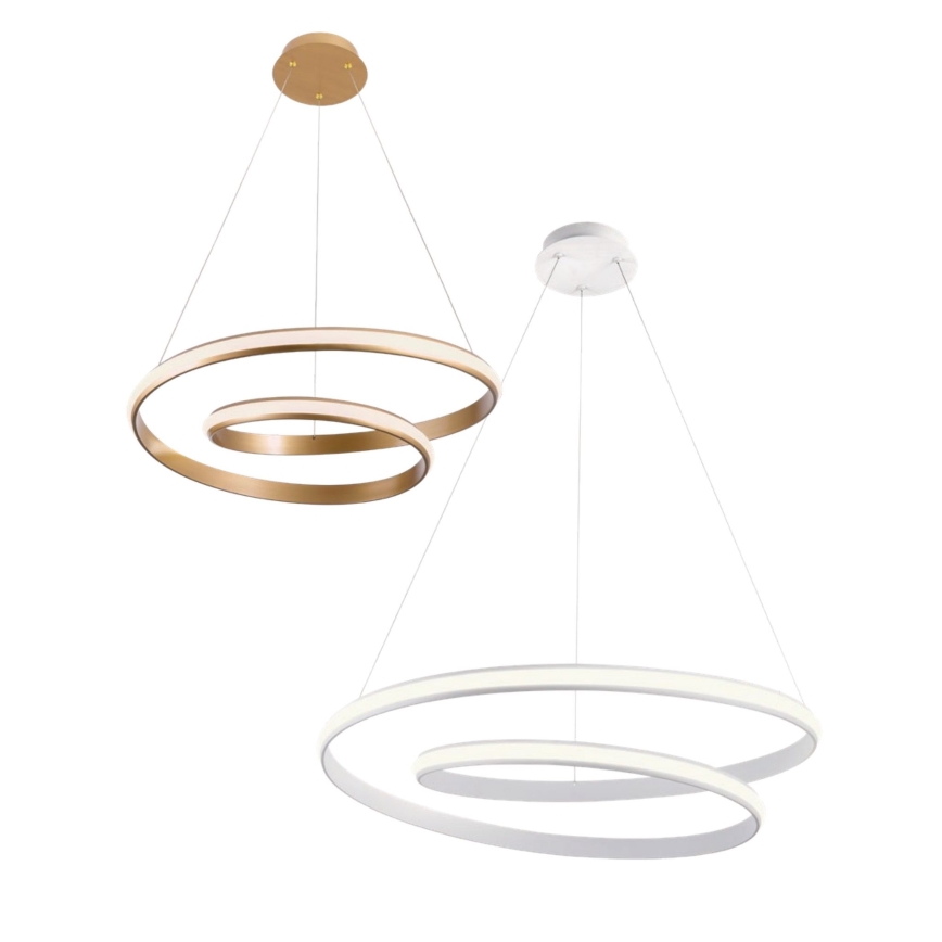 Redo 01-1795 - Lampadario LED dimmerabile a sospensione con cavo TORSION LED/40W/230V Ø 74 cm bianco
