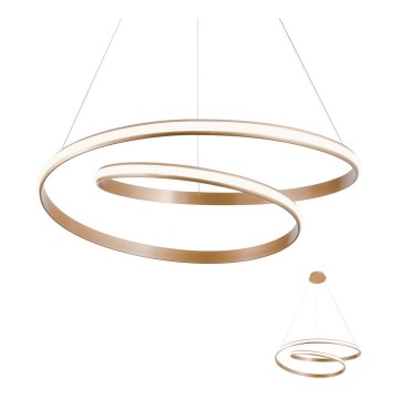 Redo 01-1796 - Lampadario LED a cavo TORSION LED/40W/230V diam. 74 cm bronzo