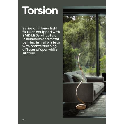 Redo 01-1816 - Lampada da tavolo LED TORSION, 11W/230V, finitura bronzo