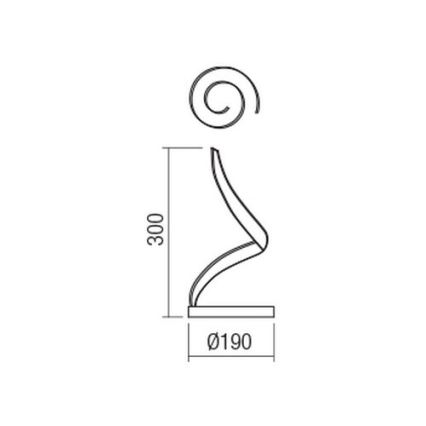 Redo 01-1816 - LED-Tischleuchte TORSION LED/11W/230V 3000K Bronze