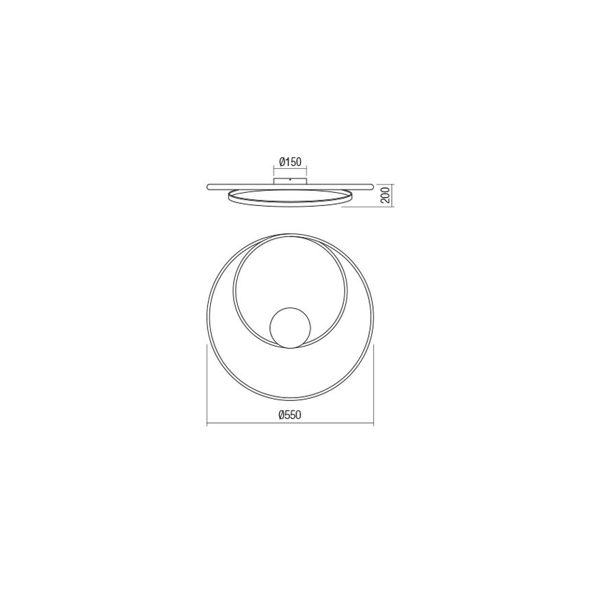Redo 01-1886 - Plafoniera LED dimmerabile TORSION LED/29W/230V Ø 55 cm bianca