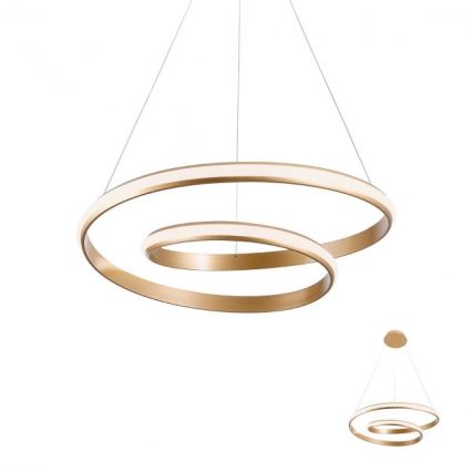 Redo 01-1889 - LED-dimmbarer Pendelleuchter an Drahtseil TORSION LED/29W/230V Ø 55 cm bronzefarben