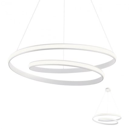 Redo 01-1890 - Lustre LED dimmable sur câble TORSION LED/35W/230V 4000K Ø 75 cm blanc
