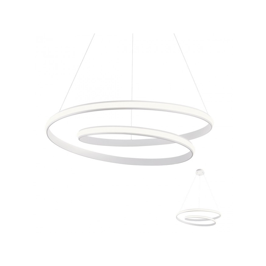 Redo 01-1890 - Lustre LED dimmable sur câble TORSION LED/35W/230V 4000K Ø 75 cm blanc