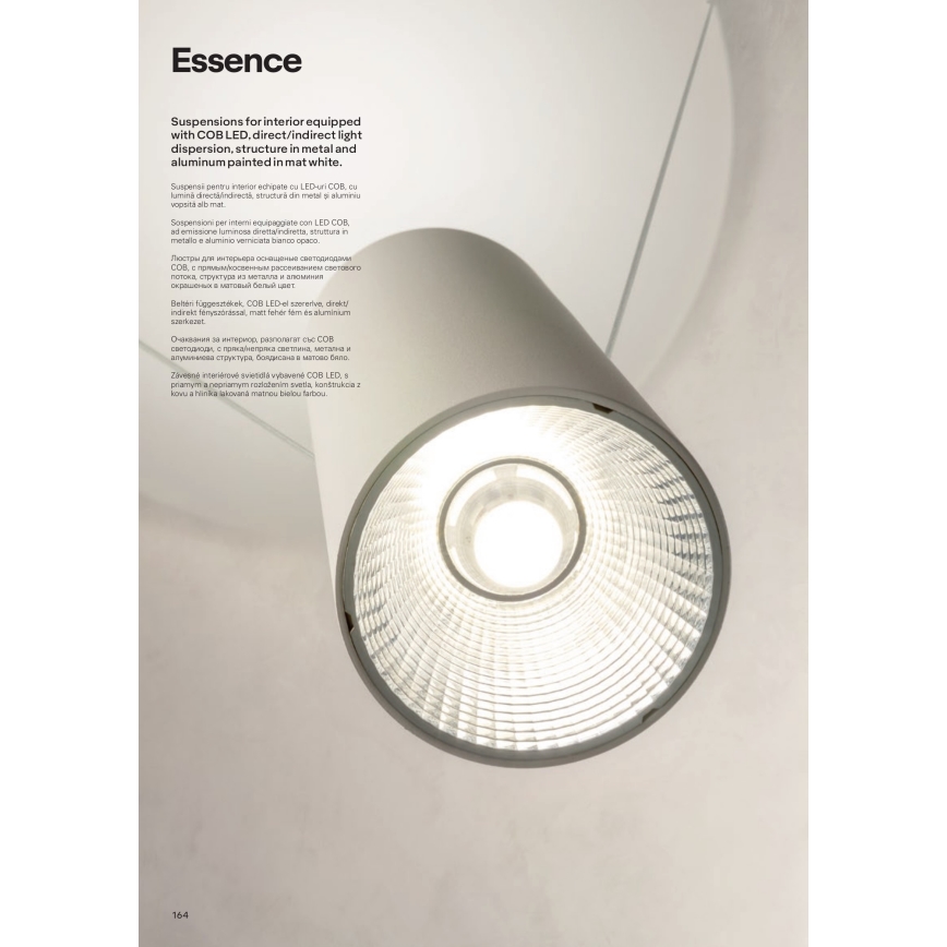 Redo 01-1970 - Lampadario a sospensione con filo LED dimmerabile ESSENCE LED/24W/230V CRI 90 3000K bianco
