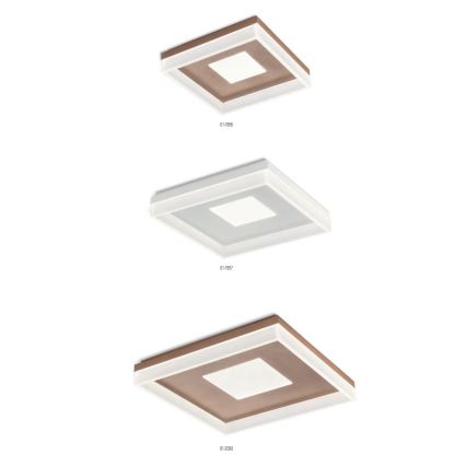 Redo 01-2000 - Plafoniera da soffitto dimmerabile MAYA LED/55W/230V 51x51 cm dorata