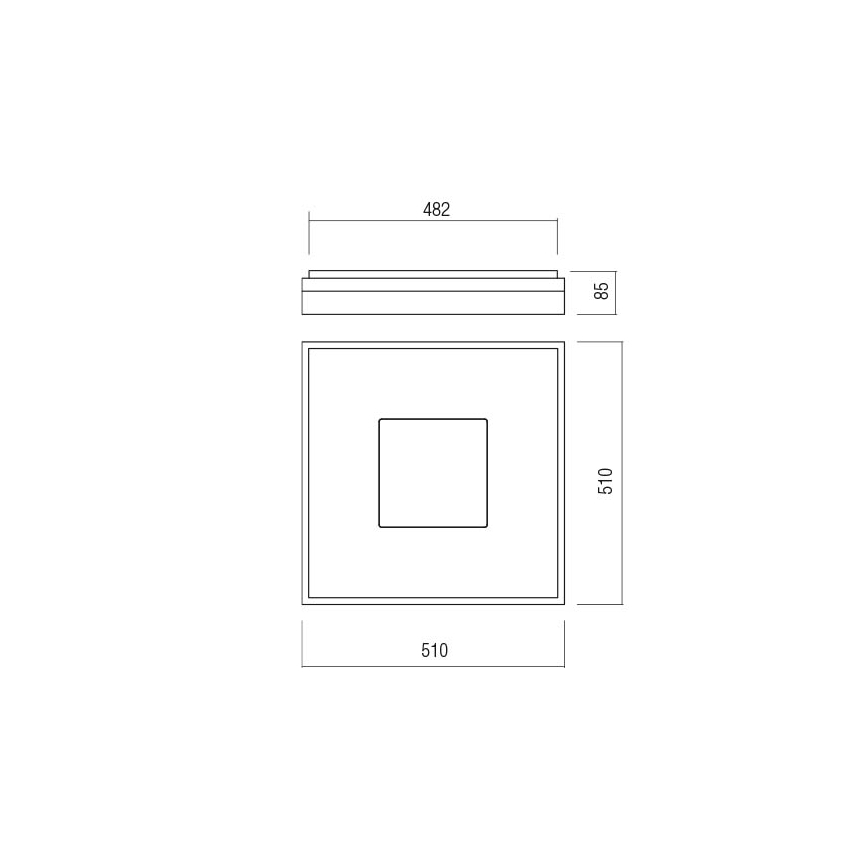 Redo 01-2000 - Plafoniera da soffitto dimmerabile MAYA LED/55W/230V 51x51 cm dorata