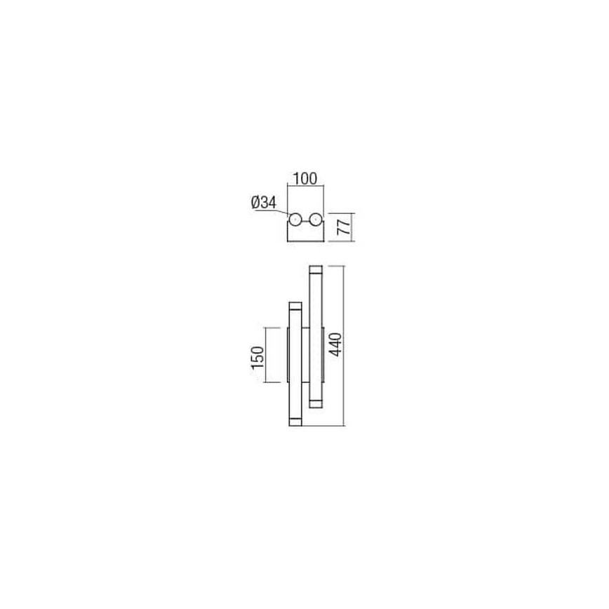 Redo 01-2034 - LED-Wandbeleuchtung MADISON 4xLED/4W/230V kupfern