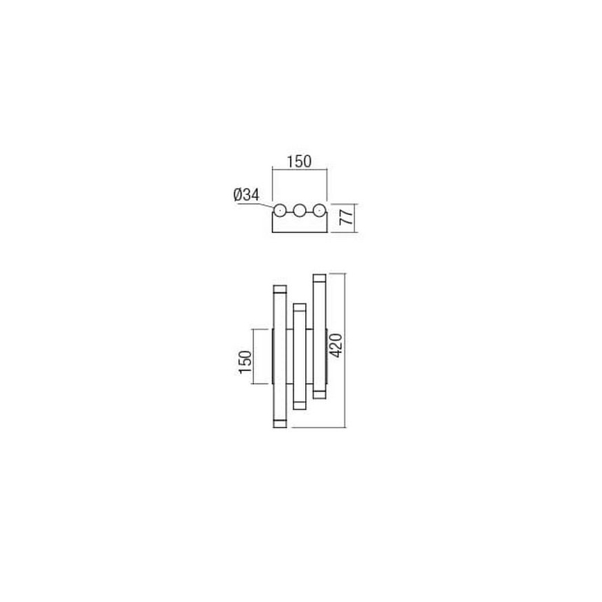 Redo 01-2036 - Applique a LED MADISON 6xLED/4W/230V oro