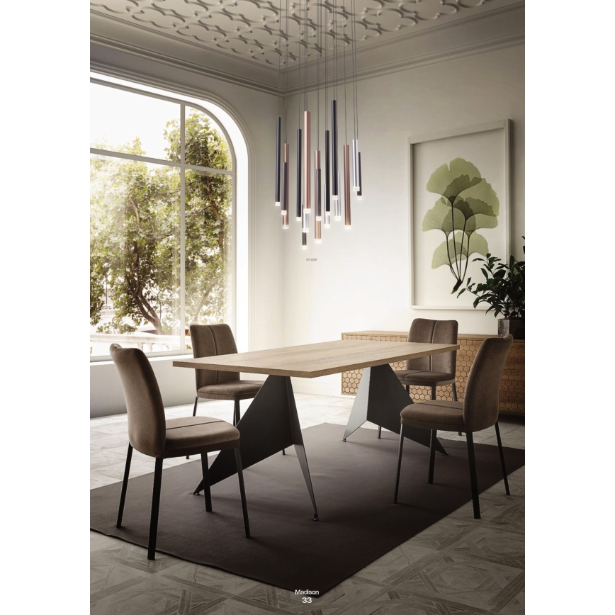 Redo 01-2050 - Lampadario LED a sospensione con filo MADISON 8xLED/4W/230V oro