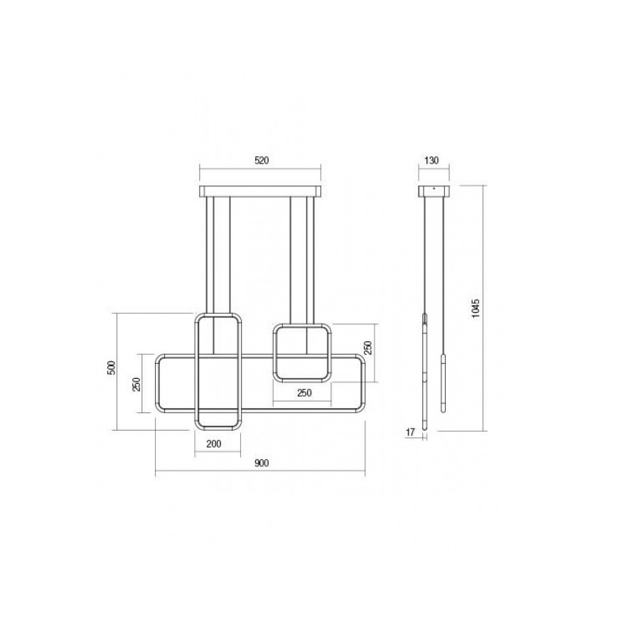 Redo 01-2099 - suspension LED dimmable sur câble THAI LED/86W/230V blanc