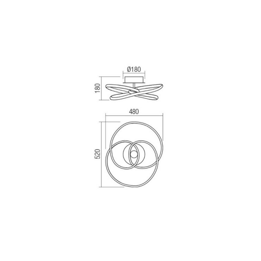 Redo 01-2189 - Plafoniera LED dimmerabile SINTRA LED/40W/230V