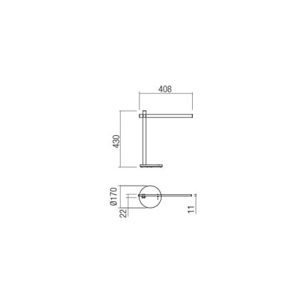 Redo 01-2213 - Lampada da tavolo LED dimmerabile con funzione Touch OMEO LED/5,5W/230V 3000/4500/6500K nero