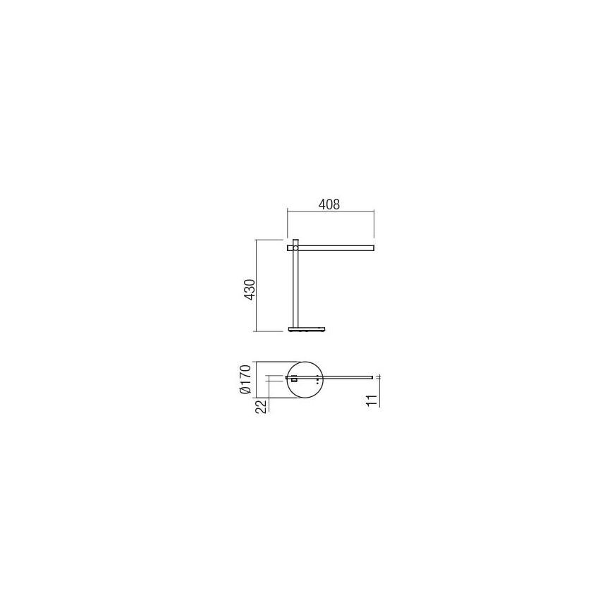 Redo 01-2213 - Lampada da tavolo LED dimmerabile con funzione Touch OMEO LED/5,5W/230V 3000/4500/6500K nero