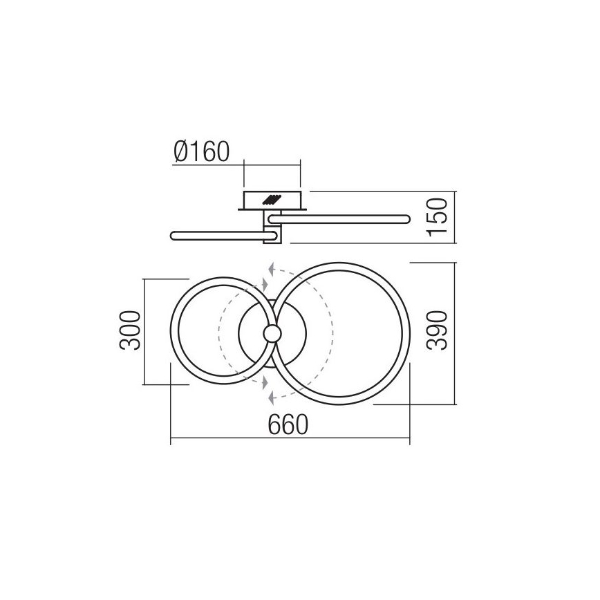 Redo 01-2221 - Plafonnier LED dimmable SPELL LED/32W/230V blanc