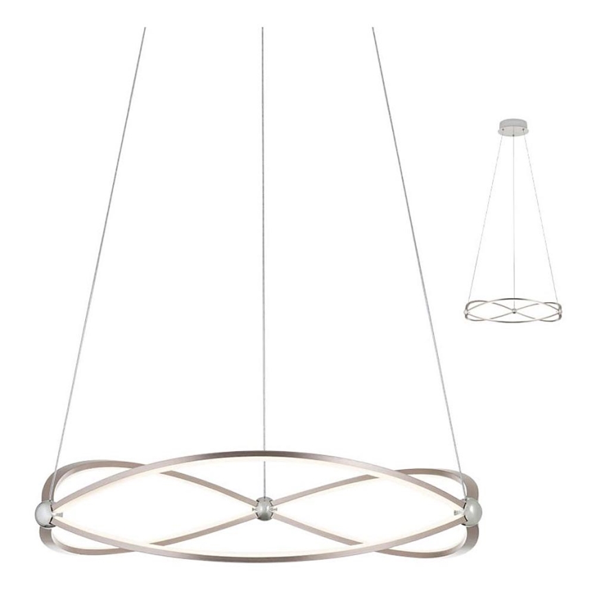 Redo 01-2251 - Lampadario a sospensione con filo LED dimmerabile QUARK LED/43W/230V 3000K diametro 60 cm cromo opaco