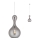Redo 01-2259 - Lampadario a sospensione con filo LOB 1xE27/42W/230V diametro 22 cm grigio