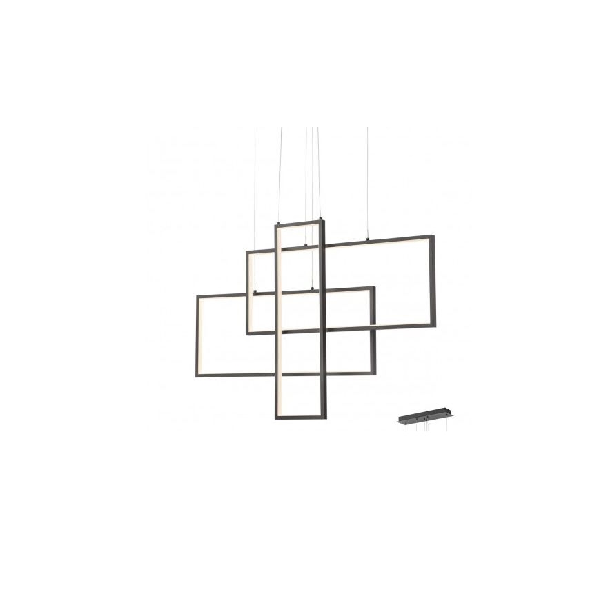 Redo 01-2315 - Lampadario LED dimmerabile su corda PLANA LED/60W/230V nero