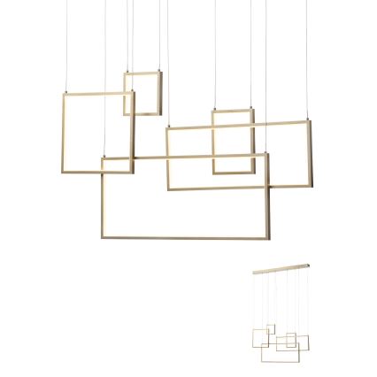 Redo 01-2317 - Suspension LED dimmable sur câble PLANA LED/80W/230V dorée