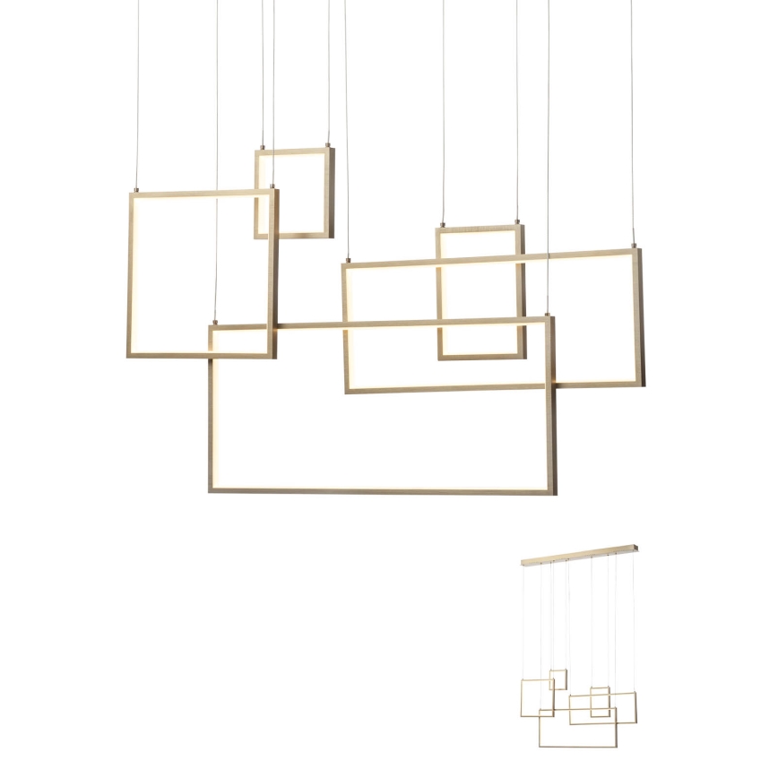 Redo 01-2317 - Suspension LED dimmable sur câble PLANA LED/80W/230V dorée