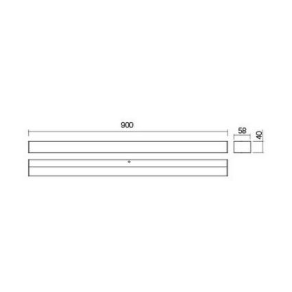 Redo 01-2330 - LED Badezimmerspiegel mit Beleuchtung TASK LED/18W/230V 90 cm CRI 90 IP44 Hochglanz-Chrom
