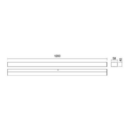 Redo 01-2331 - Specchio da bagno illuminato a LED TASK LED/24W/230V 120 cm CRI 90 IP44 cromo lucido