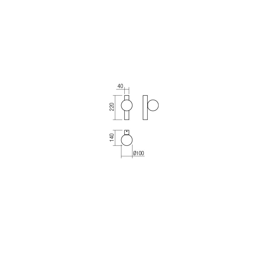 Redo 01-2373 - Applique murale GOJI 1xG9/28W/230V noir