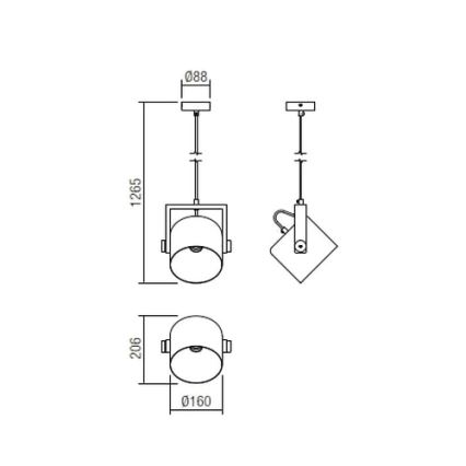 Redo 01-2402 - Lampadario a sospensione con filo POOH 1xE27/42W/230V faggio