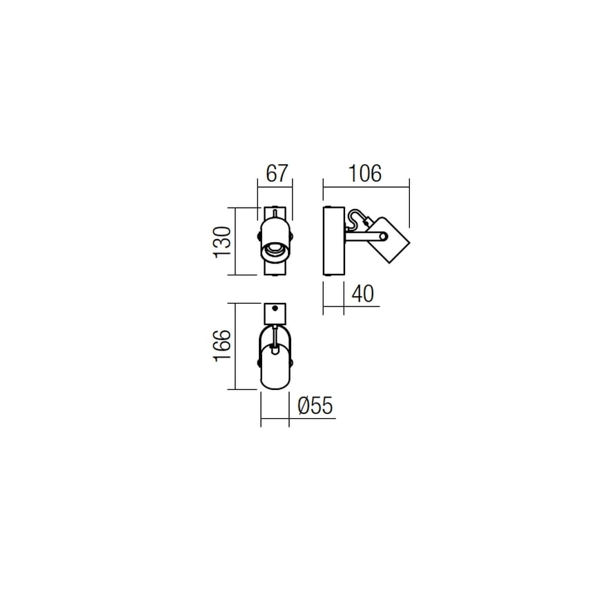 Redo 01-2415 - Applique TAFFI 1xE27/42W/230V nero/faggio