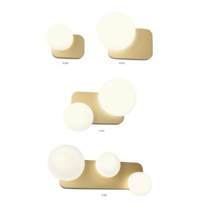 Redo 01-2472 - Wandleuchte LUMIEN 3xG9/10W/230V gold/weiß