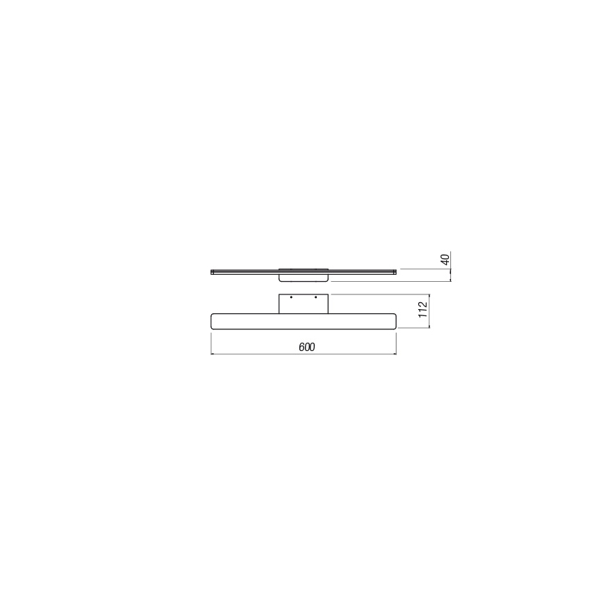 Redo 01-2504 - Éclairage de miroir salle de bain BARRIO LED/17,25W/230V 60 cm CRI 90 IP44 noir