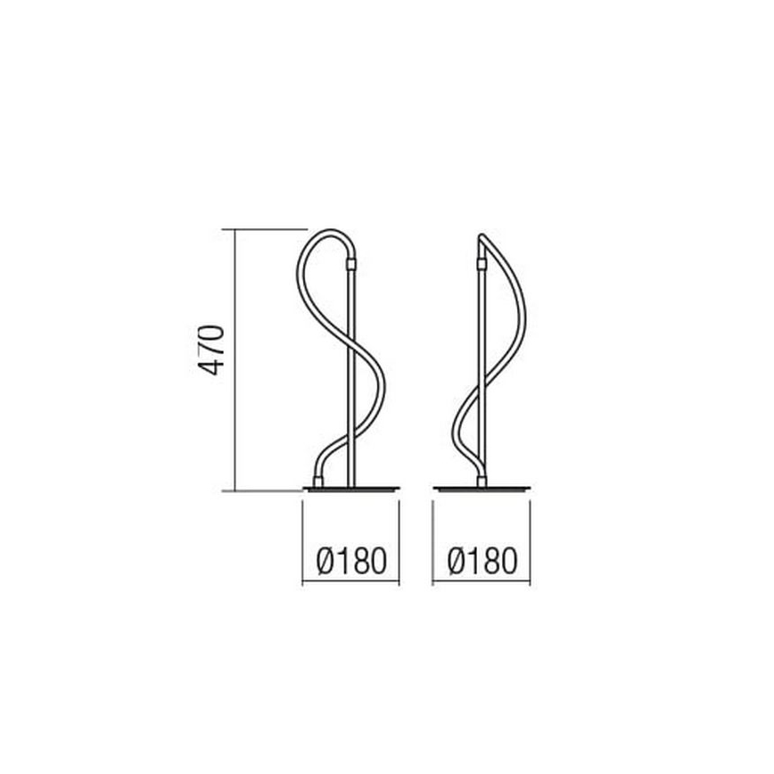 Redo 01-2529 - Lampe de table à intensité variable CORRAL LED/12W/230V doré