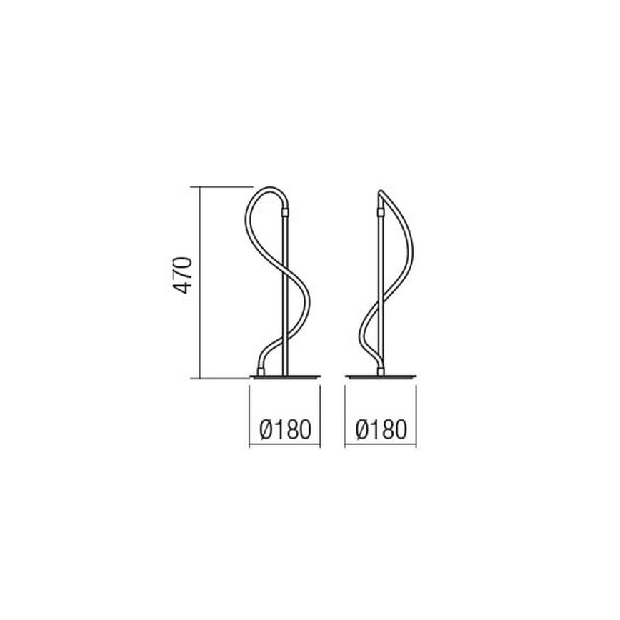 Redo 01-2530 - Lampada da tavolo LED dimmerabile CORRAL LED/12W/230V nero