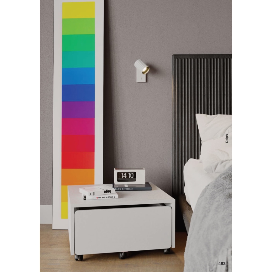 Redo 01-2548 - Spot da parete DELPHI 1xGU10/7W/230V bianco