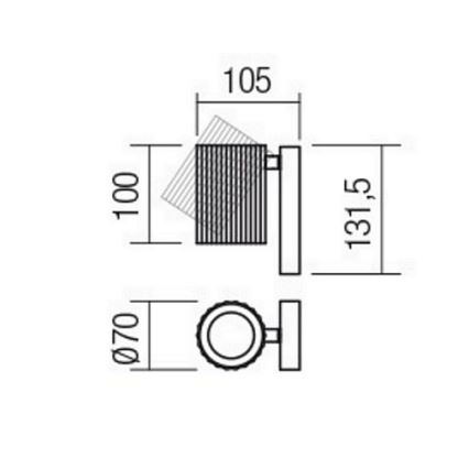Redo 01-2548 - Wandspot DELPHI 1xGU10/7W/230V weiß