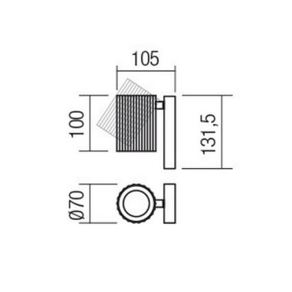 Redo 01-2582 - Faretto da parete orientabile DELPHI 1xGU10/7W/230V, finitura oro