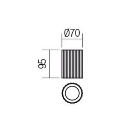 Redo 01-2585 - Einbau-Spot DELPHI 1xGU10/7W/230V, Ø 7 cm, gold