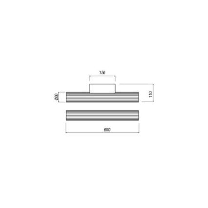 Redo 01-2591 - LED-Spiegelleuchte für Badezimmer RIGAL LED/12W/230V 4000K 90 cm CRI 90 IP44 Hochglanz-Chrom/Weiß
