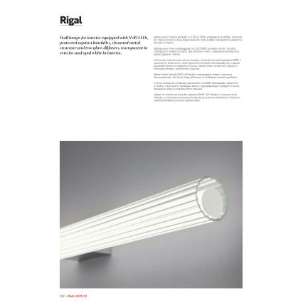 Redo 01-2591 - LED-Spiegelleuchte für Badezimmer RIGAL LED/12W/230V 4000K 90 cm CRI 90 IP44 Hochglanz-Chrom/Weiß