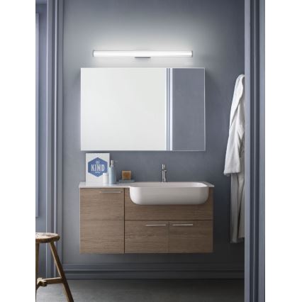 Redo 01-2593 - LED-Badspiegelleuchte RIGAL LED/18W/230V 4000K 91 cm CRI 90 IP44 glänzender Chrom/Weiß