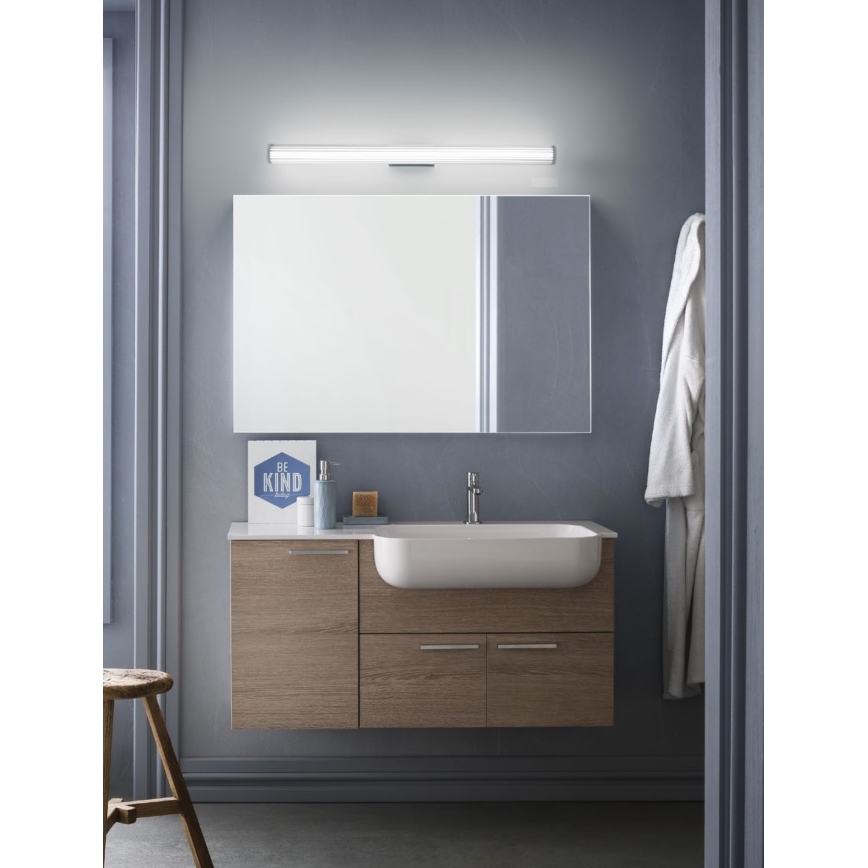 Redo 01-2593 - LED-Badspiegelleuchte RIGAL LED/18W/230V 4000K 91 cm CRI 90 IP44 glänzender Chrom/Weiß