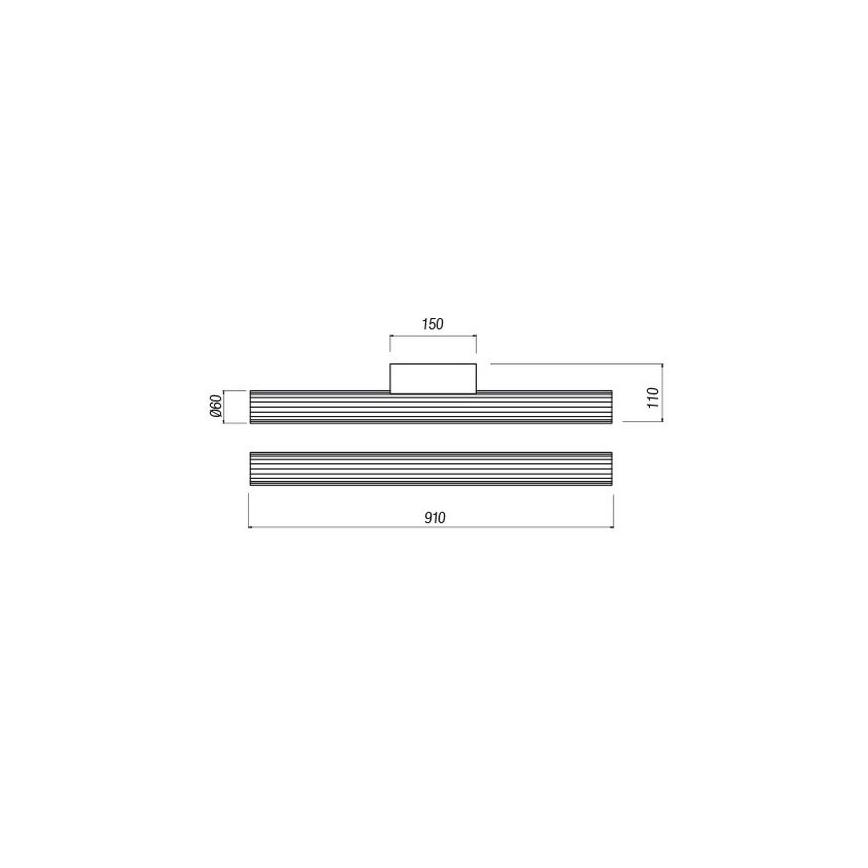 Redo 01-2593 - LED-Badspiegelleuchte RIGAL LED/18W/230V 4000K 91 cm CRI 90 IP44 glänzender Chrom/Weiß