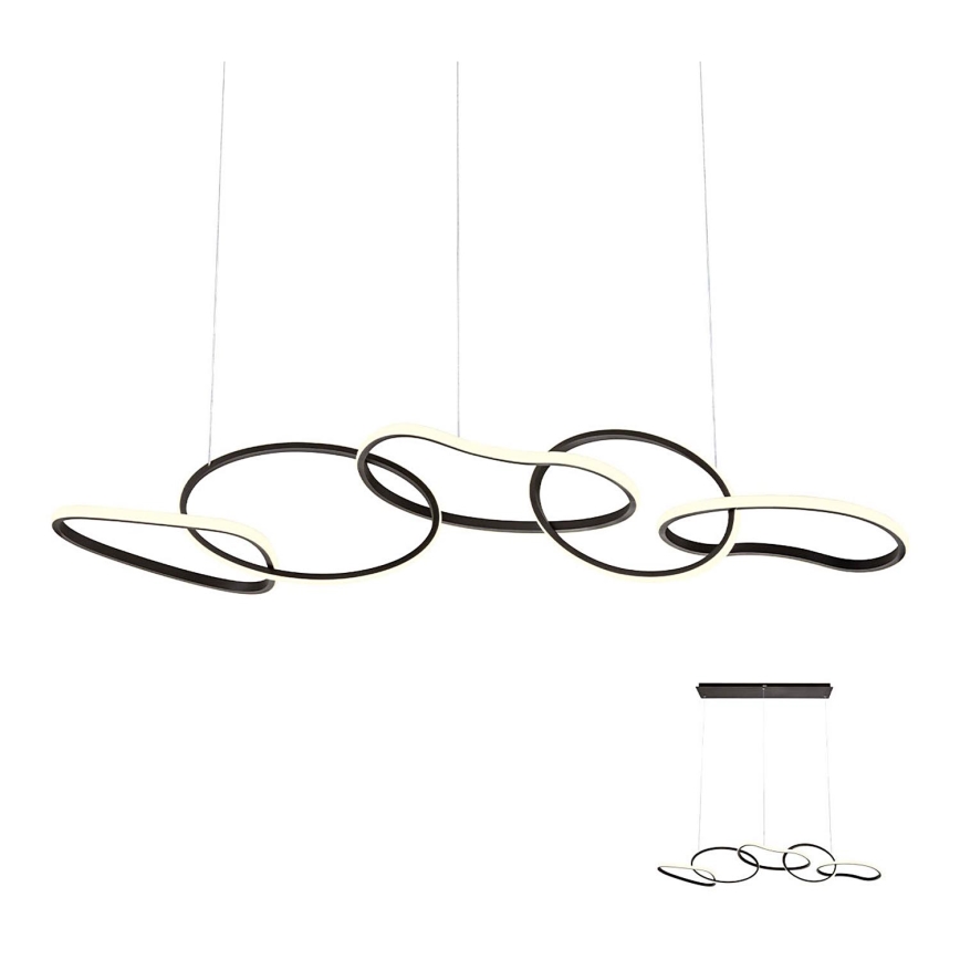 Redo 01-2599 - Suspension LED dimmable sur câble BIAS LED/108,6W/230V 3000K IRC 90 noire