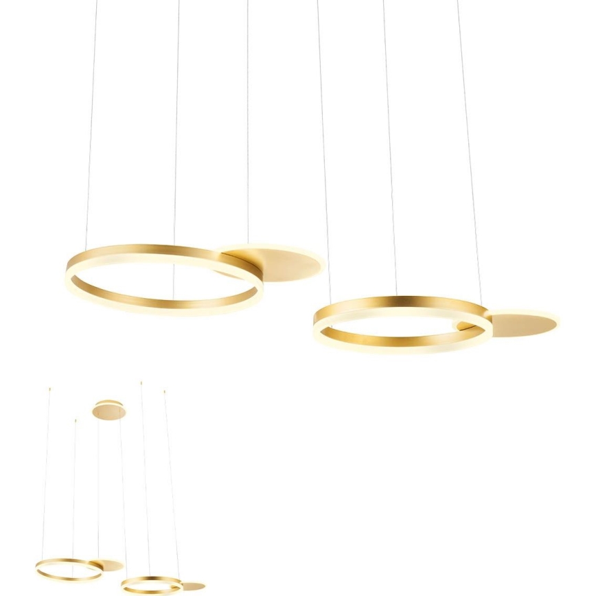 Redo 01-2606 - Lampadario a sospensione con filo LED dimmerabile SIGUA LED/99W/230V CRI 90 3000K oro
