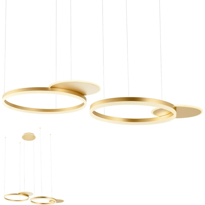 Redo 01-2609 - Lampadario a sospensione con filo LED dimmerabile SIGUA LED/114W/230V CRI 90 3000K oro