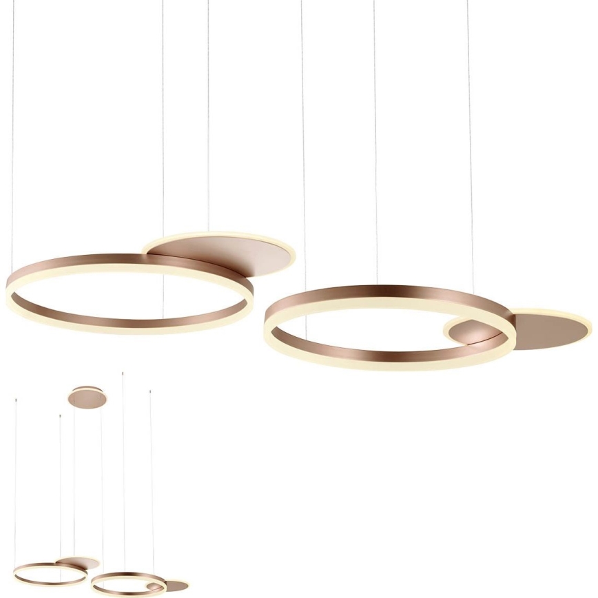 Redo 01-2610 - Lampadario a sospensione con filo LED dimmerabile SIGUA LED/114W/230V CRI 90 3000K marrone
