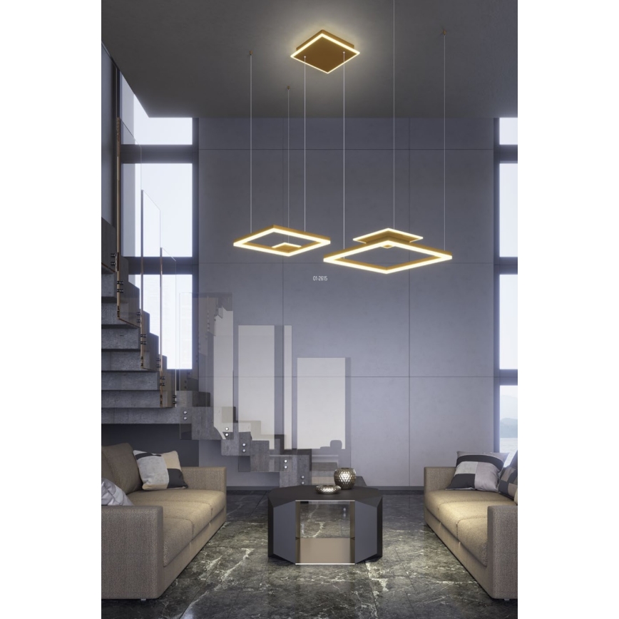 Redo 01-2615 - Lampadario a sospensione dimmerabile su cavo SIGUA LED/137W/230V CRI 90, finitura oro