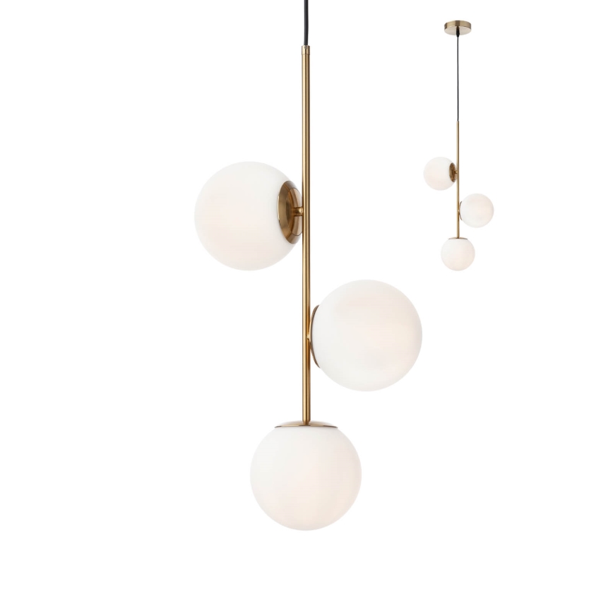 Redo 01-2627 - Lampadario a sospensione con filo NIVA 3xE14/28W/230V