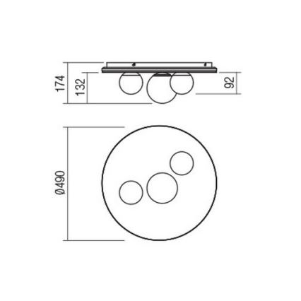 Redo 01-2657 - Plafoniera LED CORUM LED/48W/230V 3000K CRI 90 bianca